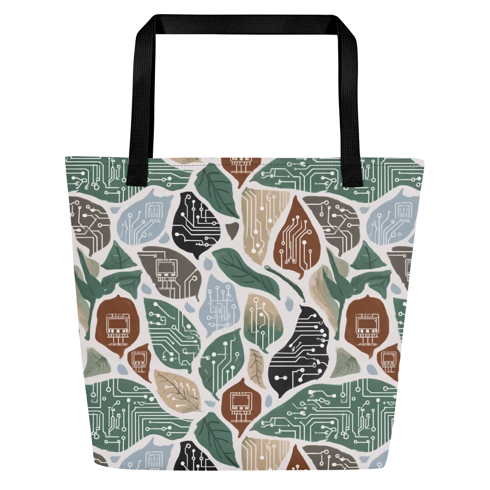 Botanical Logic on Large Tote Bag W/ Pocket — Front
