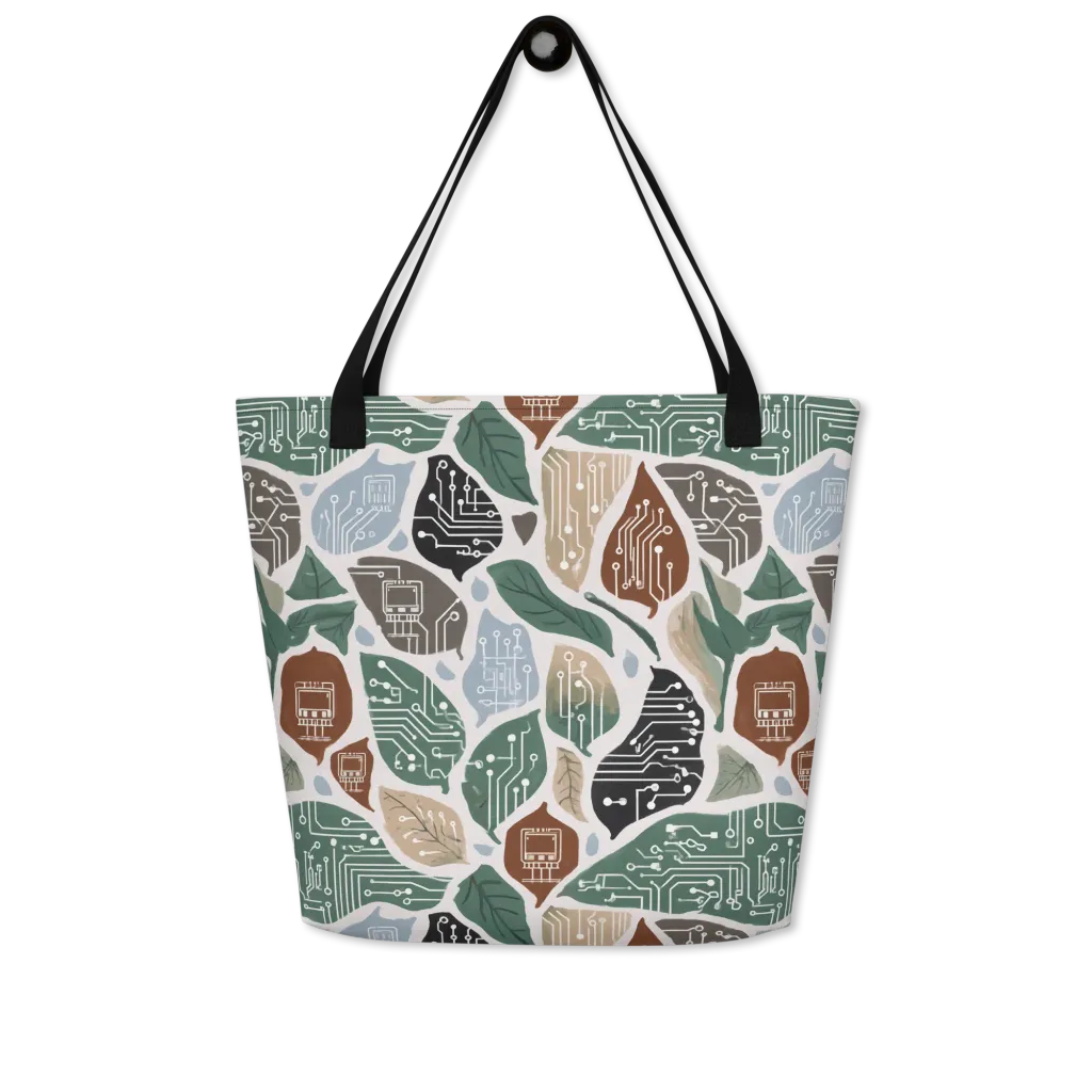Botanical Logic on Large Tote Bag W/ Pocket — Front