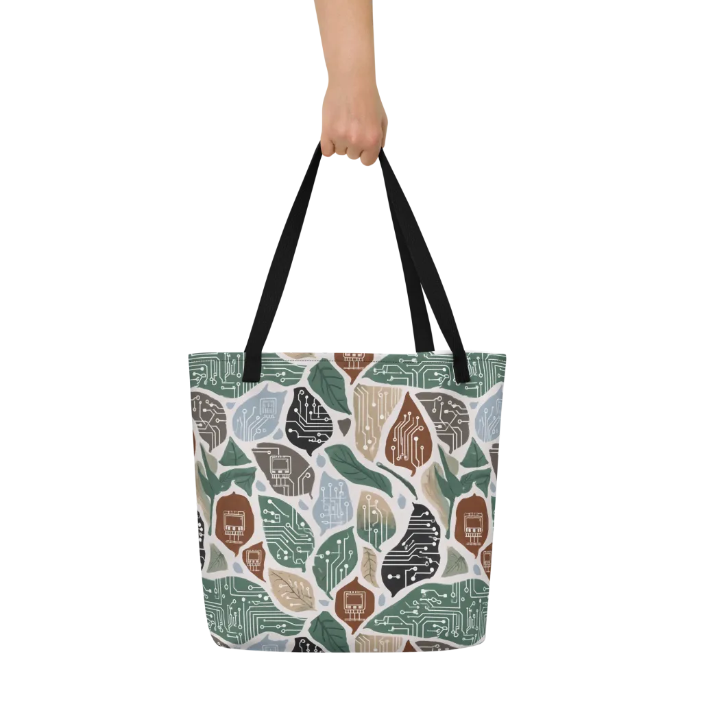 Botanical Logic on Large Tote Bag W/ Pocket — Front