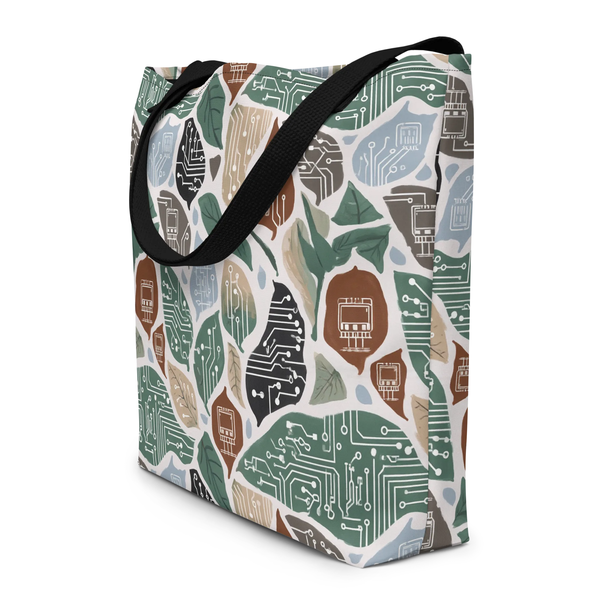 Botanical Logic on Large Tote Bag W/ Pocket — Front