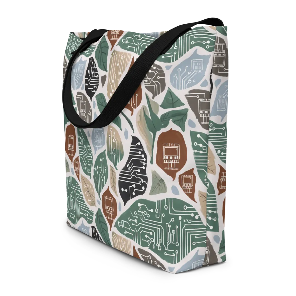 Botanical Logic on Large Tote Bag W/ Pocket — Front