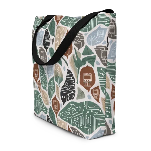 Botanical Logic on a Large Tote Bag W/ Pocket