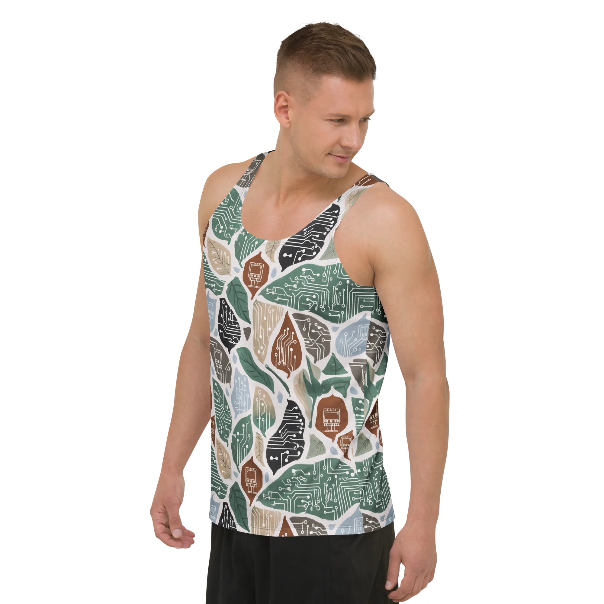 Botanical Logic on Men's Tank Top — Left Front