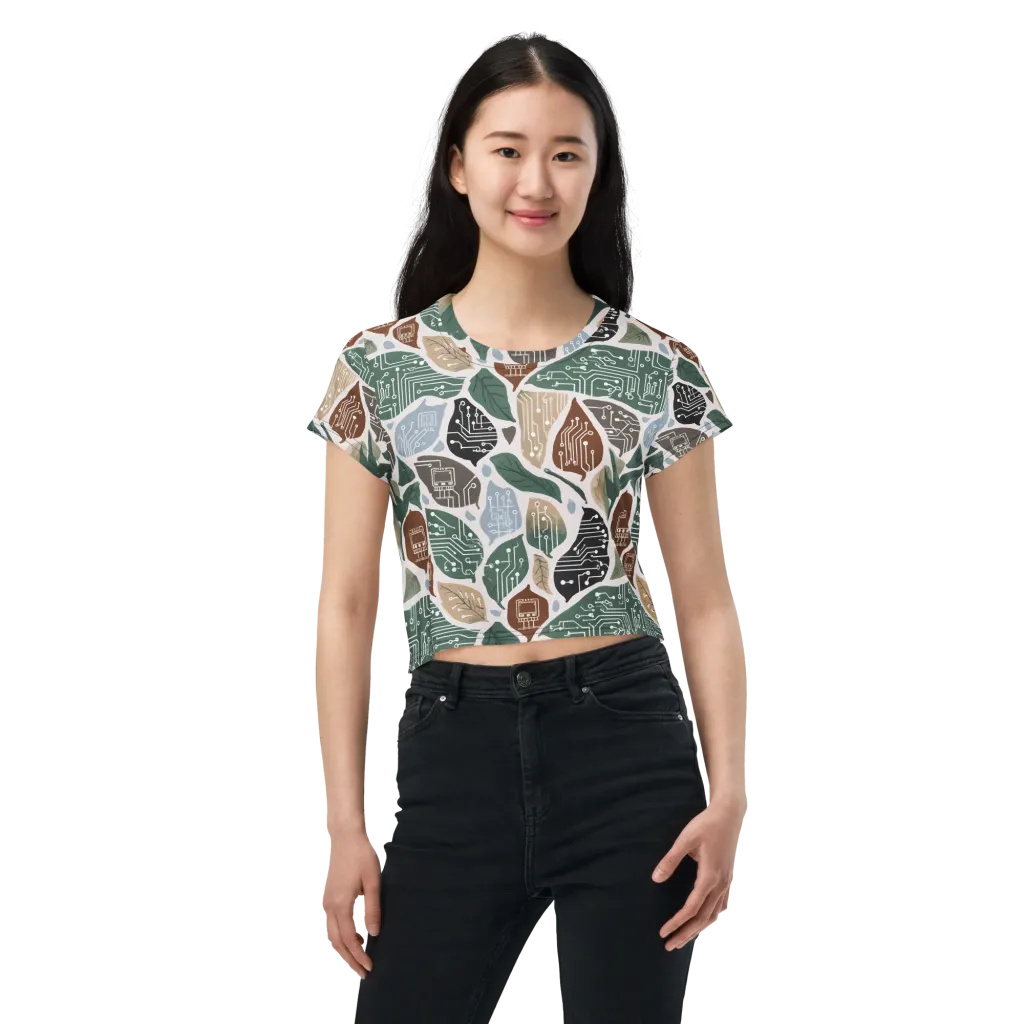 Botanical Logic on Crop Tee — Front