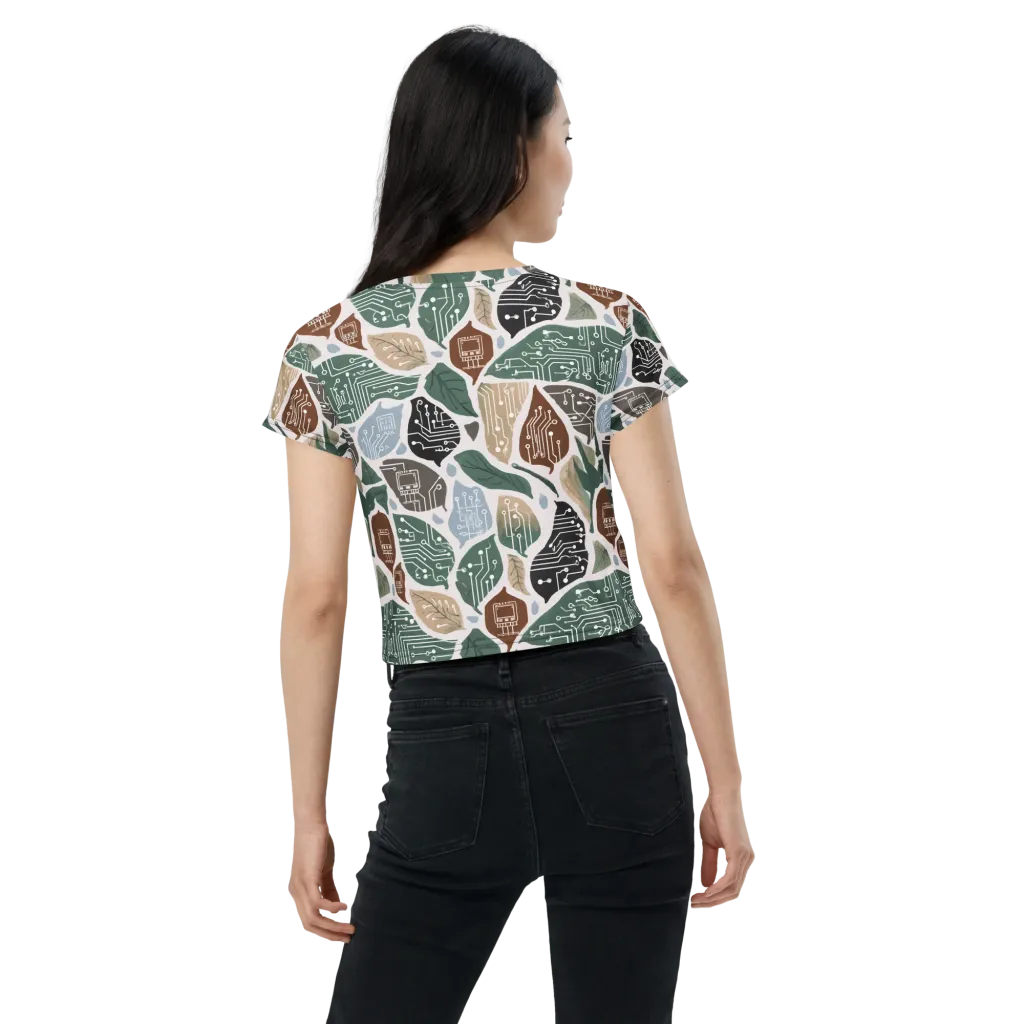 Botanical Logic on Crop Tee — Back