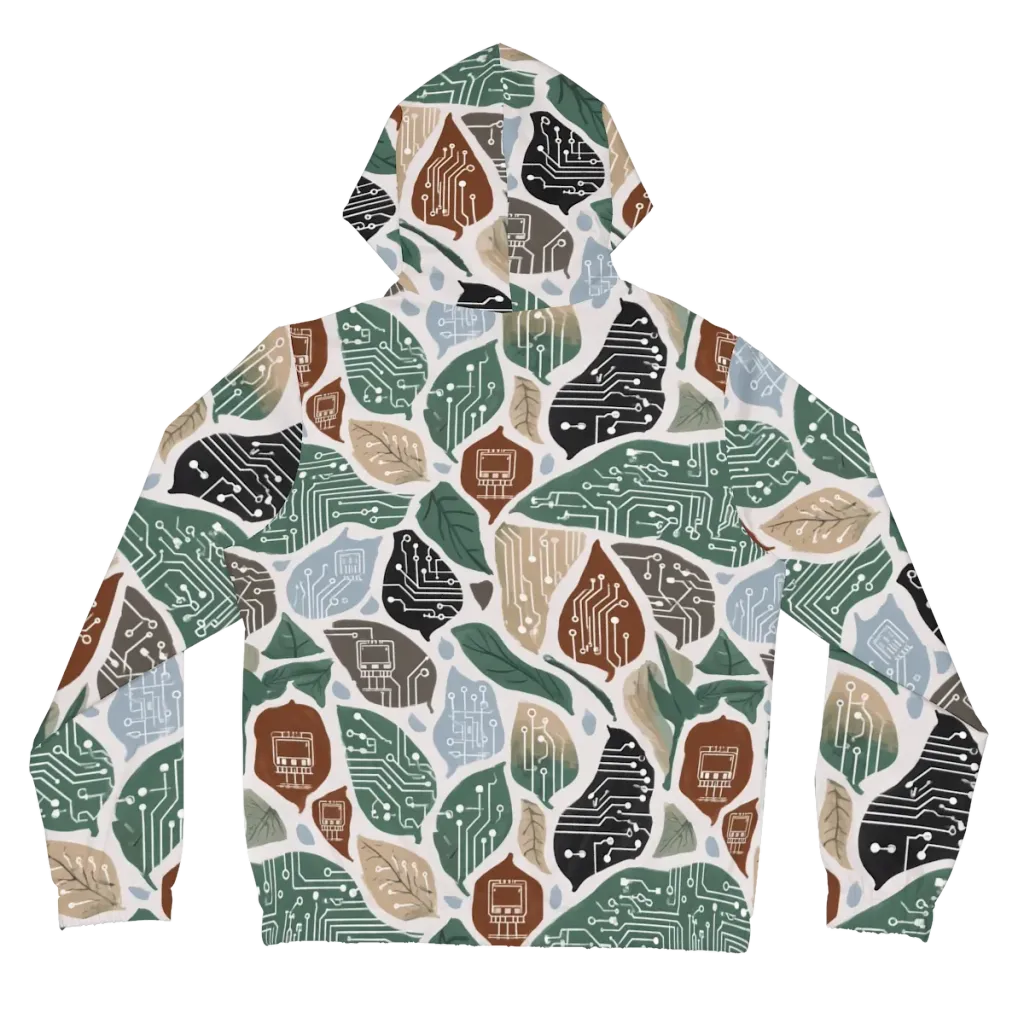 Botanical Logic on Women's Full-Zip Hoodie — Back