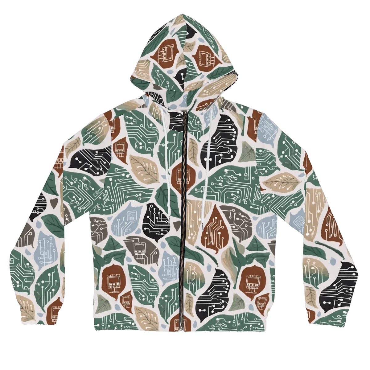 Botanical Logic on Women's Full-Zip Hoodie — Front