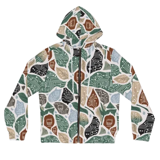Botanical Logic on a Women's Full-Zip Hoodie