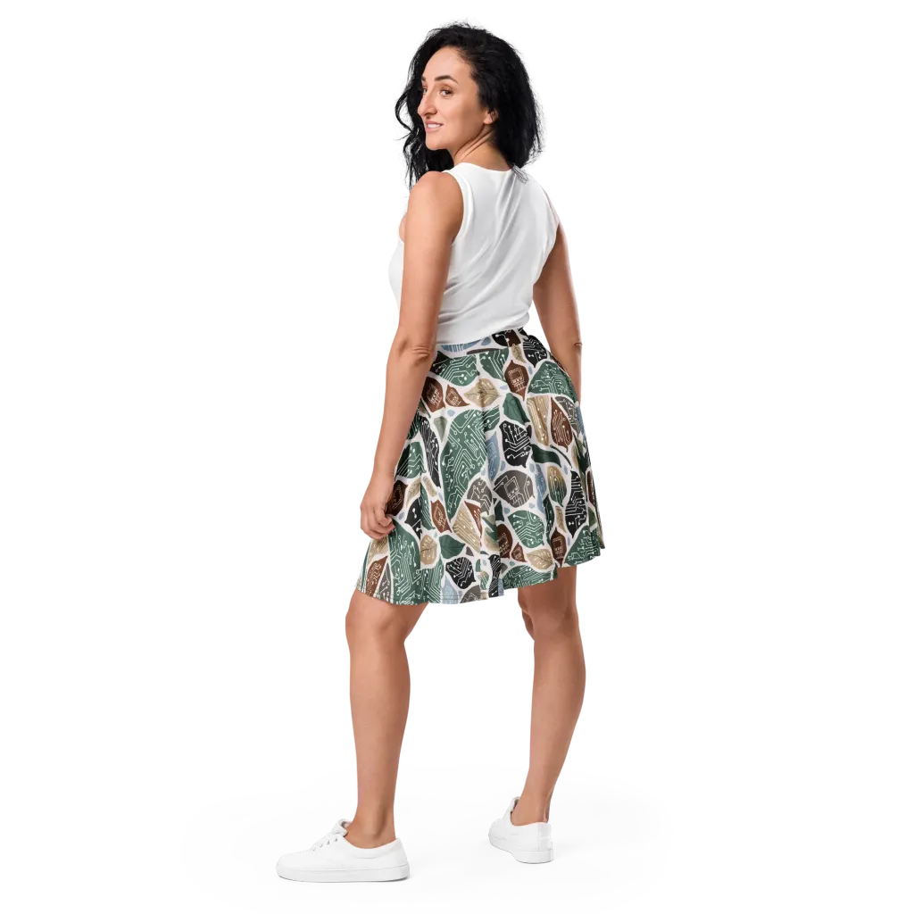 Botanical Logic on Skater Skirt — Back