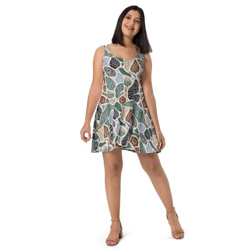 Botanical Logic on a Skater Dress
