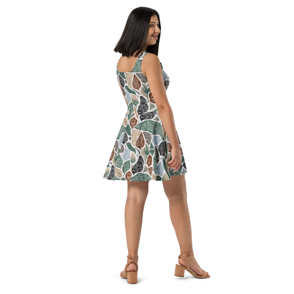 Botanical Logic on Skater Dress — Right