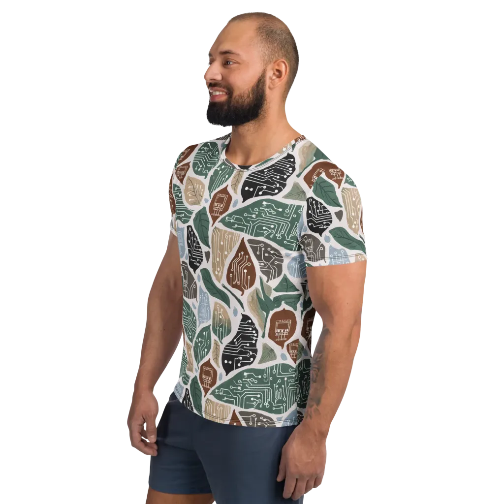Botanical Logic on Men's Athletic T-Shirt — Left