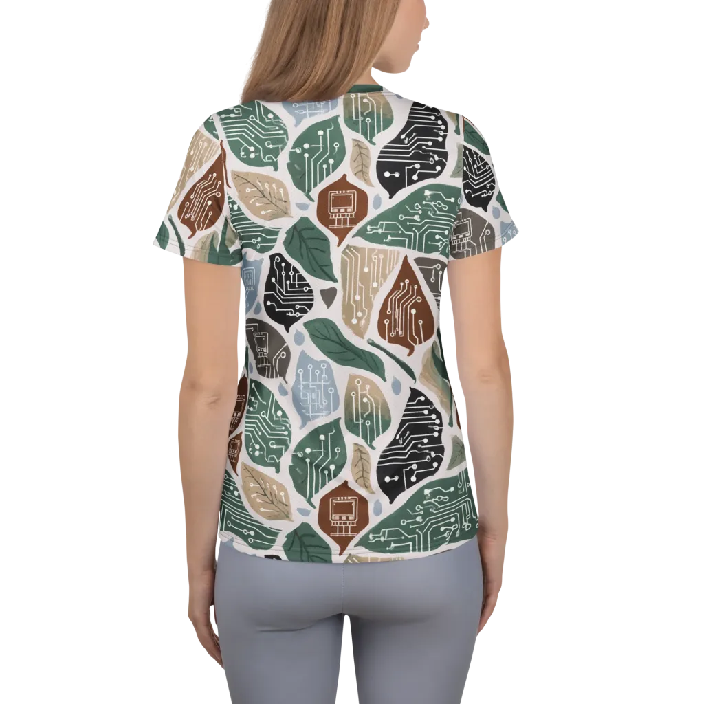 Botanical Logic on Women's Athletic T-Shirt — Back