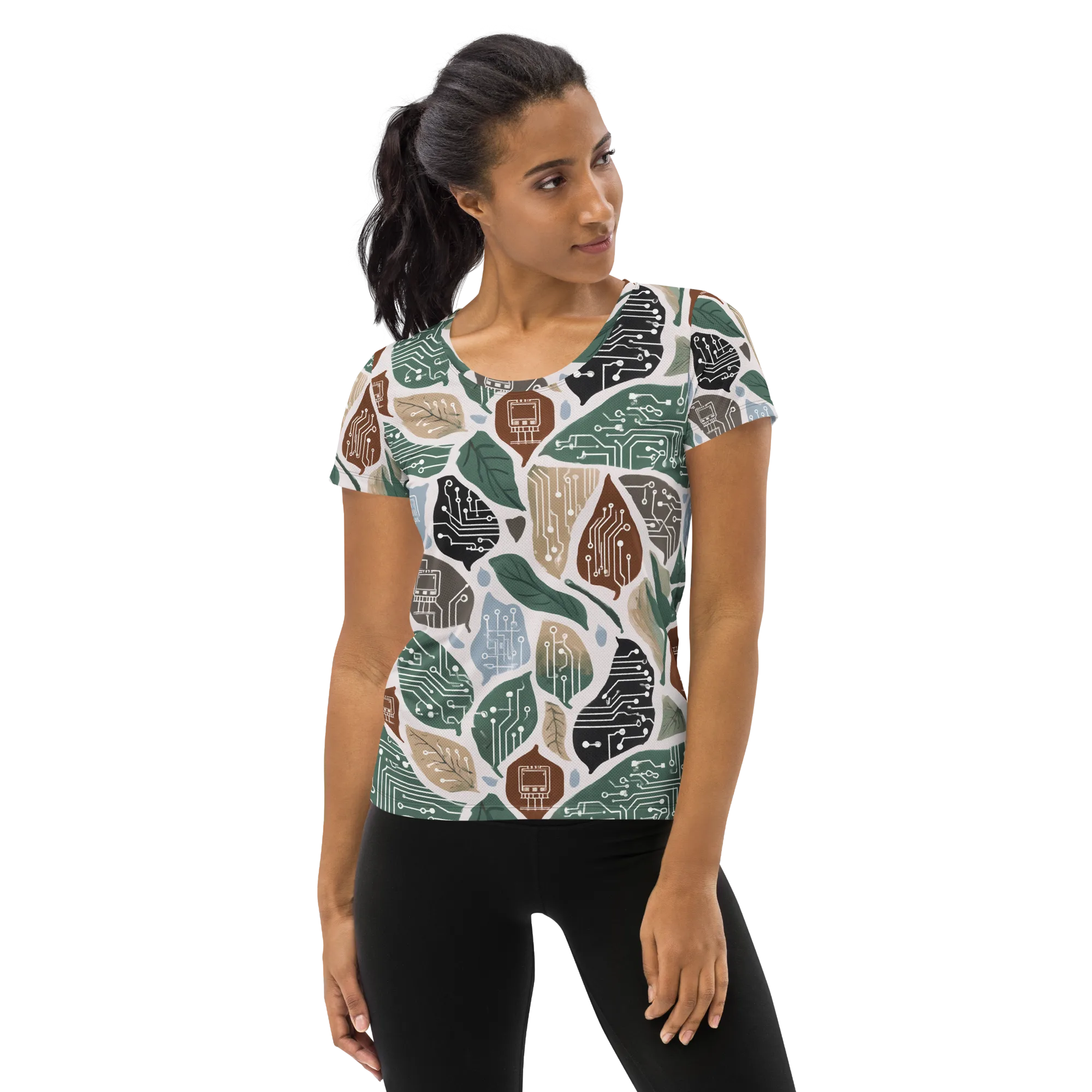 Botanical Logic on Women's Athletic T-Shirt — Front