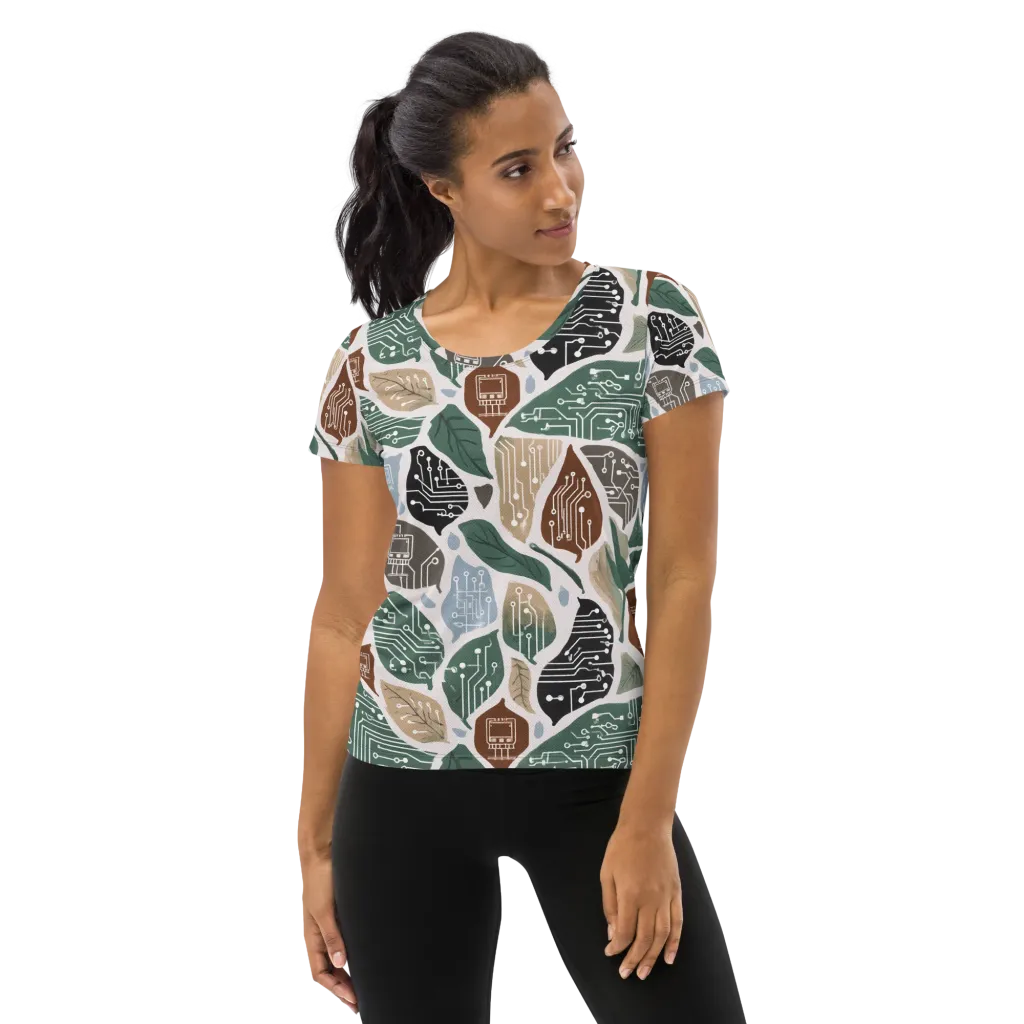 Botanical Logic on Women's Athletic T-Shirt — Front