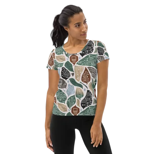 Botanical Logic on a Women's Athletic T-Shirt