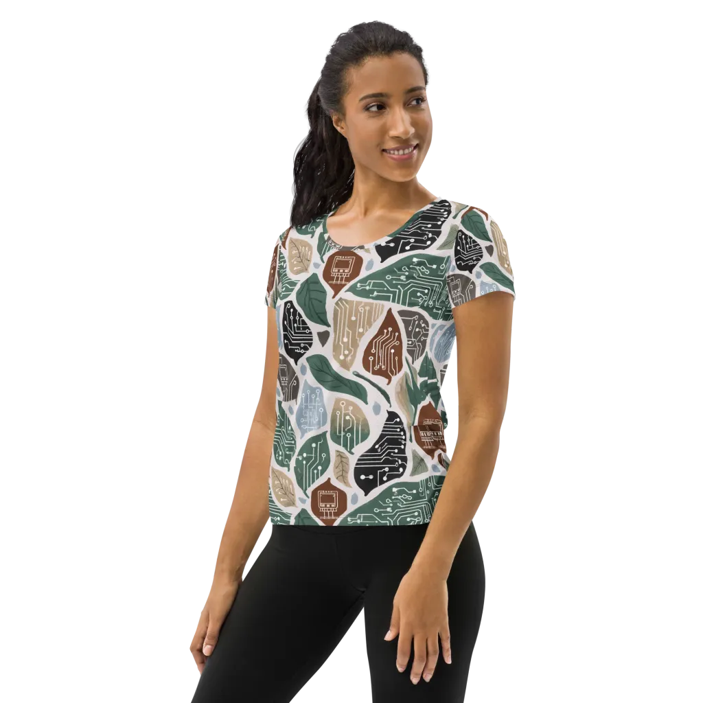 Botanical Logic on Women's Athletic T-Shirt — Left