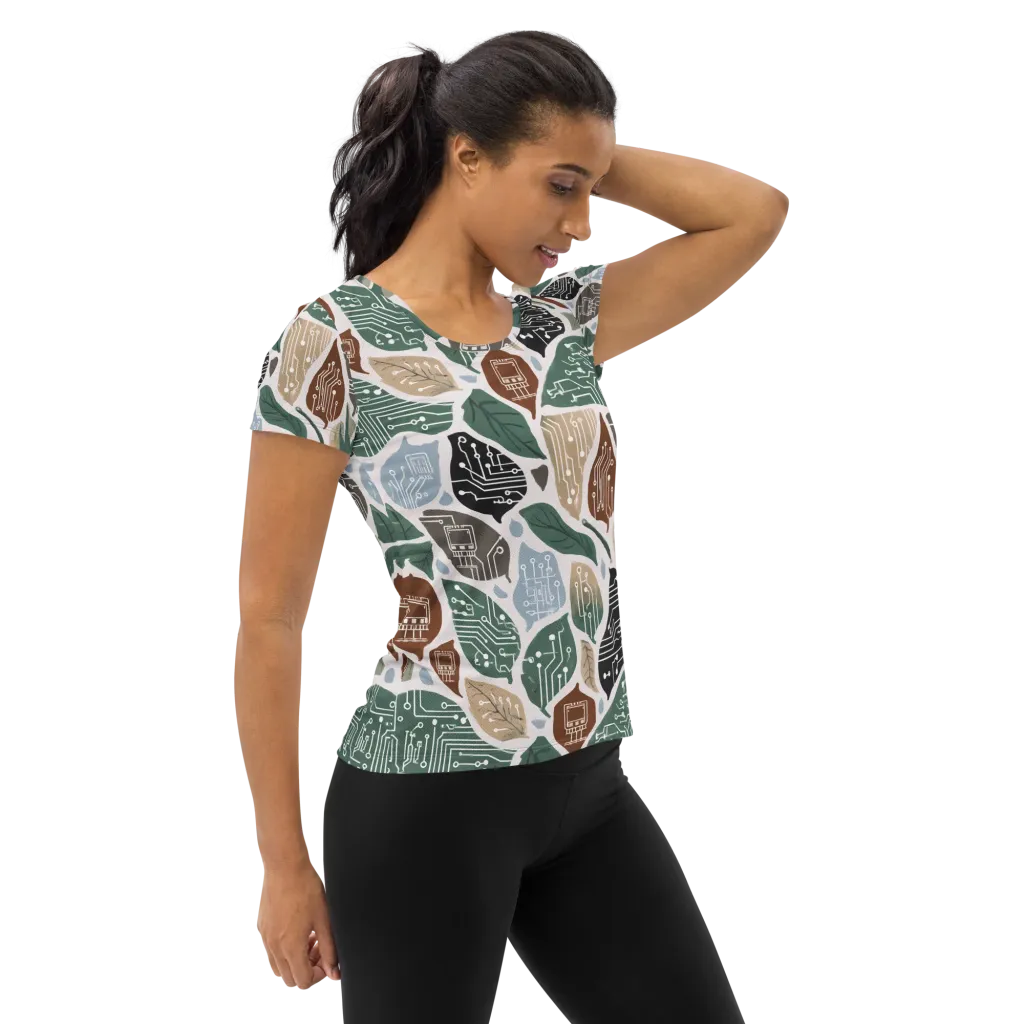 Botanical Logic on Women's Athletic T-Shirt — Right
