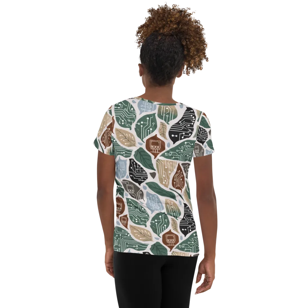 Botanical Logic on Women's Athletic T-Shirt — Back