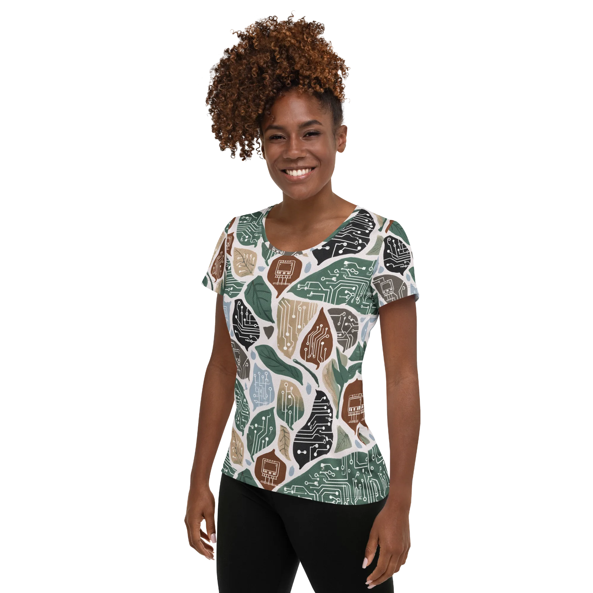 Botanical Logic on Women's Athletic T-Shirt — Left