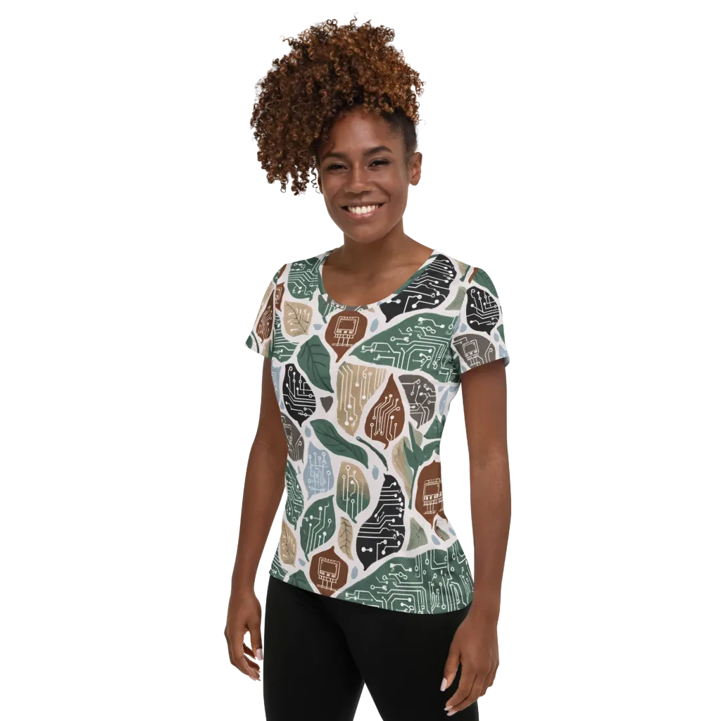 Botanical Logic on Women's Athletic T-Shirt — Left