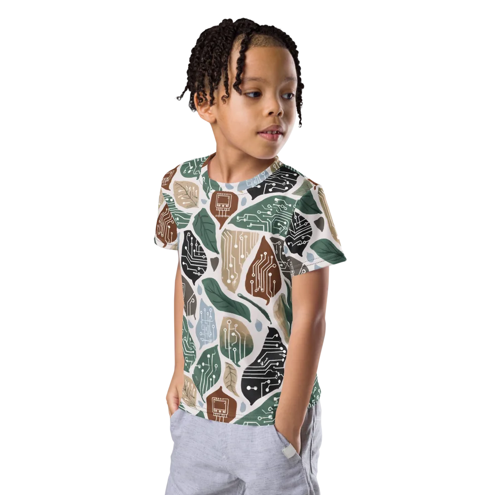 Botanical Logic on Kids Crew Neck T-Shirt — Left Front