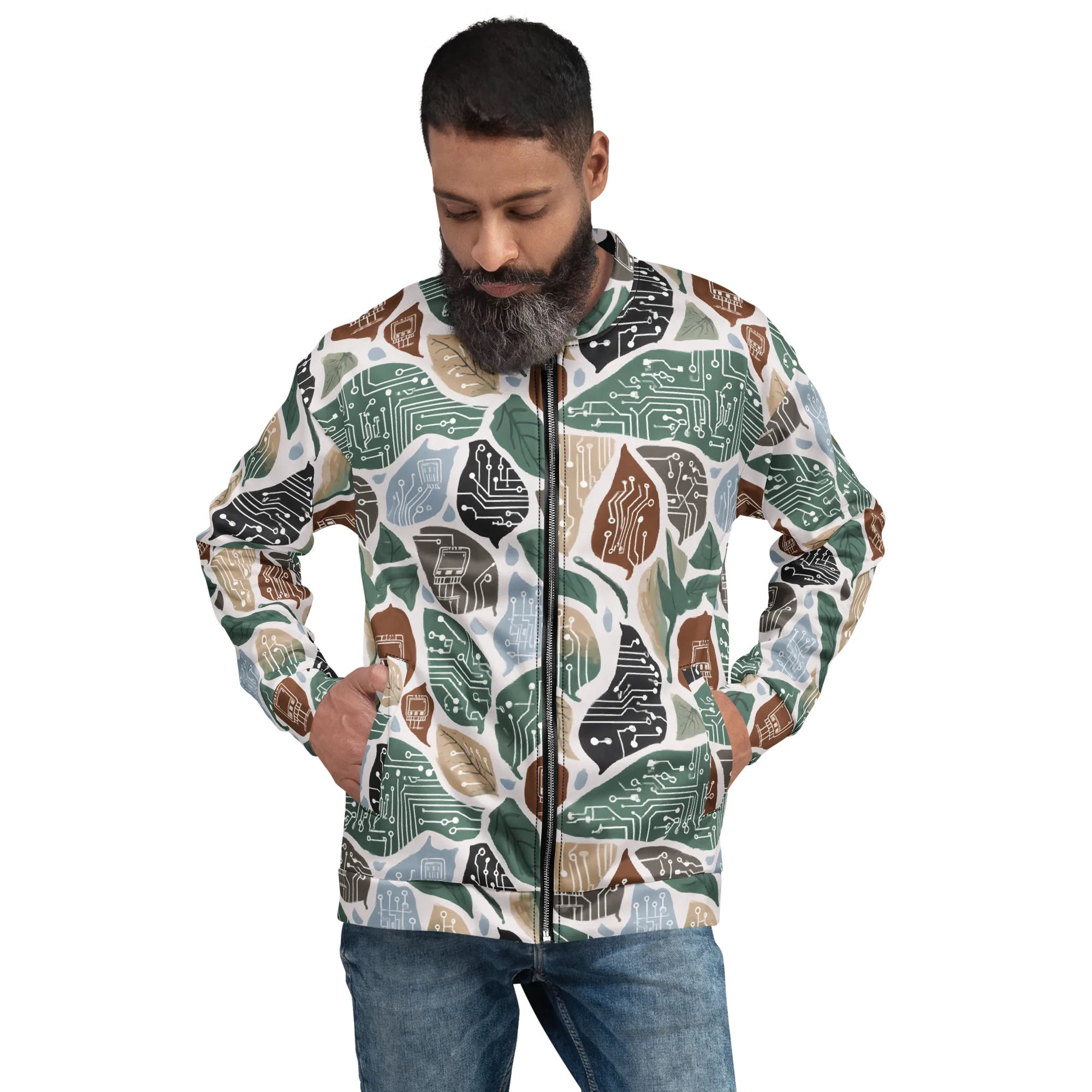 Botanical Logic on Bomber Jacket — Front