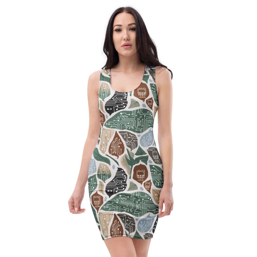 Botanical Logic on Bodycon Dress — Front