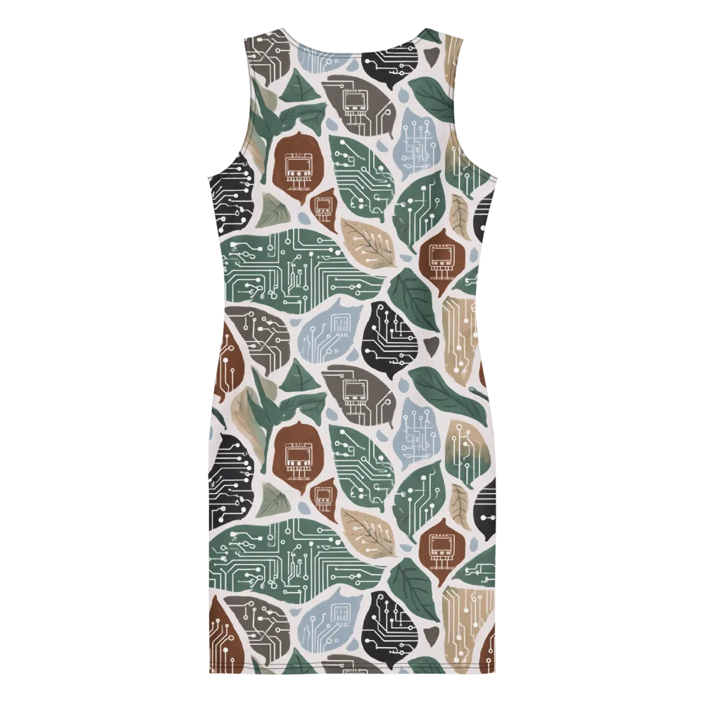 Botanical Logic on Bodycon Dress — Back