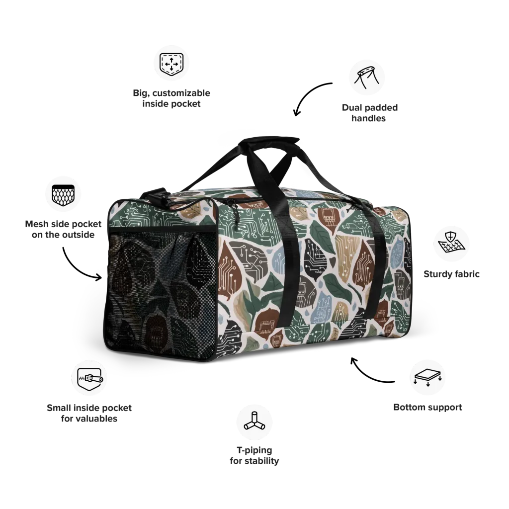 Botanical Logic on Duffle Bag — Right Front