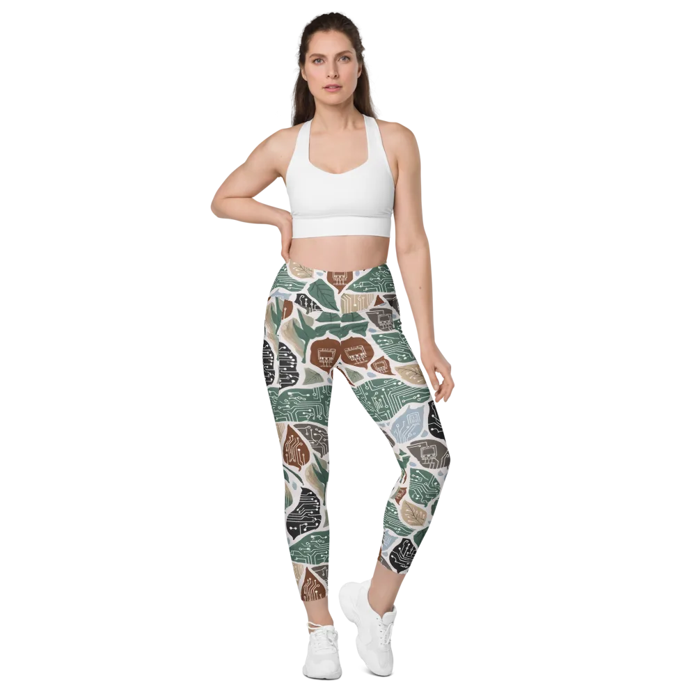 Botanical Logic on Leggings with Pockets — Front