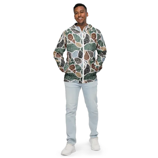 Botanical Logic on a Men's Windbreaker