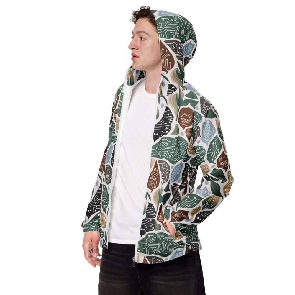 Botanical Logic on Men's Windbreaker — Left Front
