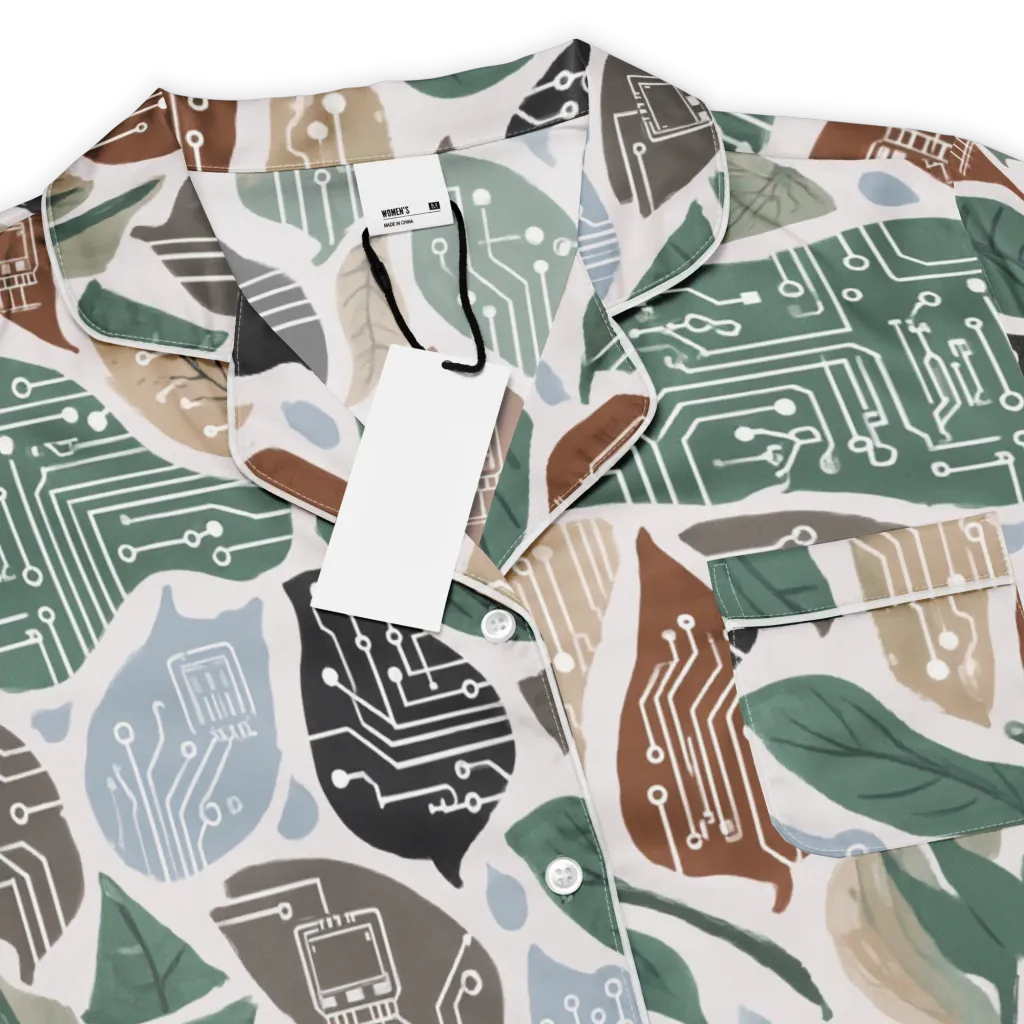 Botanical Logic on Women's Short Sleeve Pajama Top — Product details