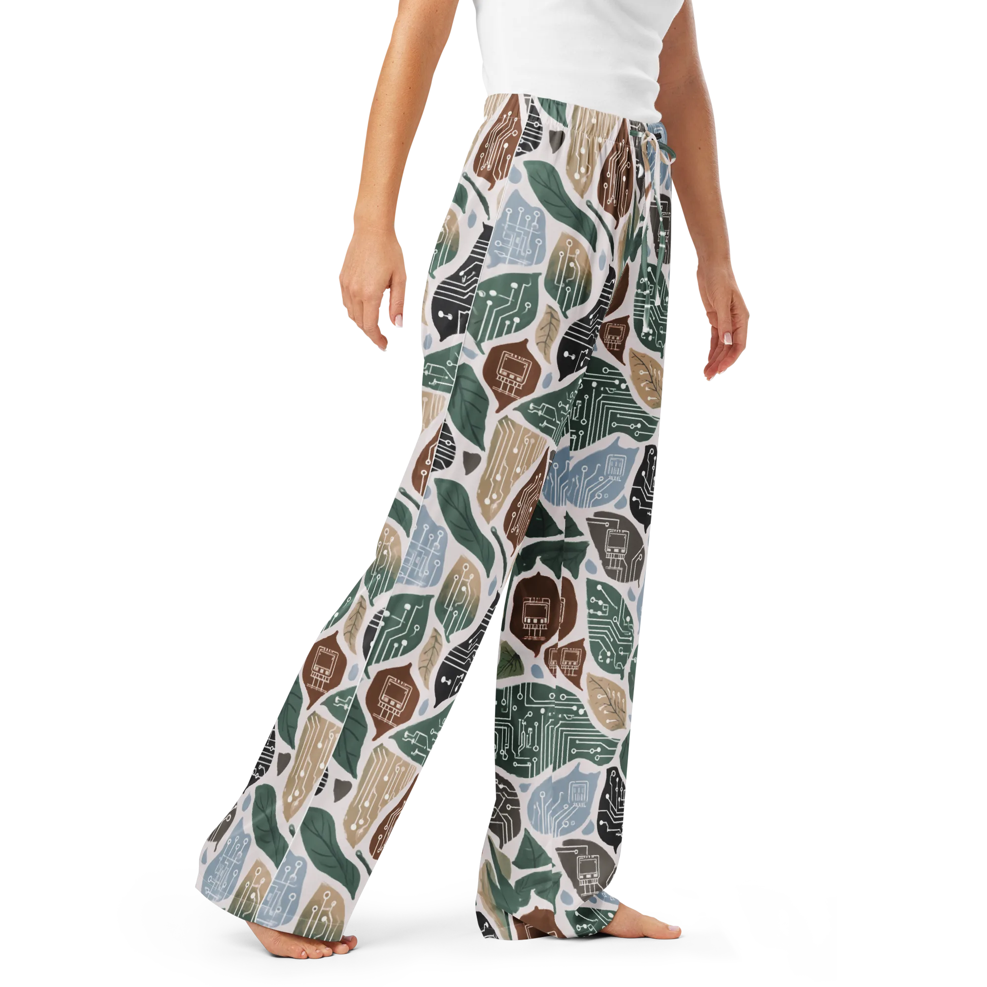 Botanical Logic on Women's Pajama Pants — Right Front