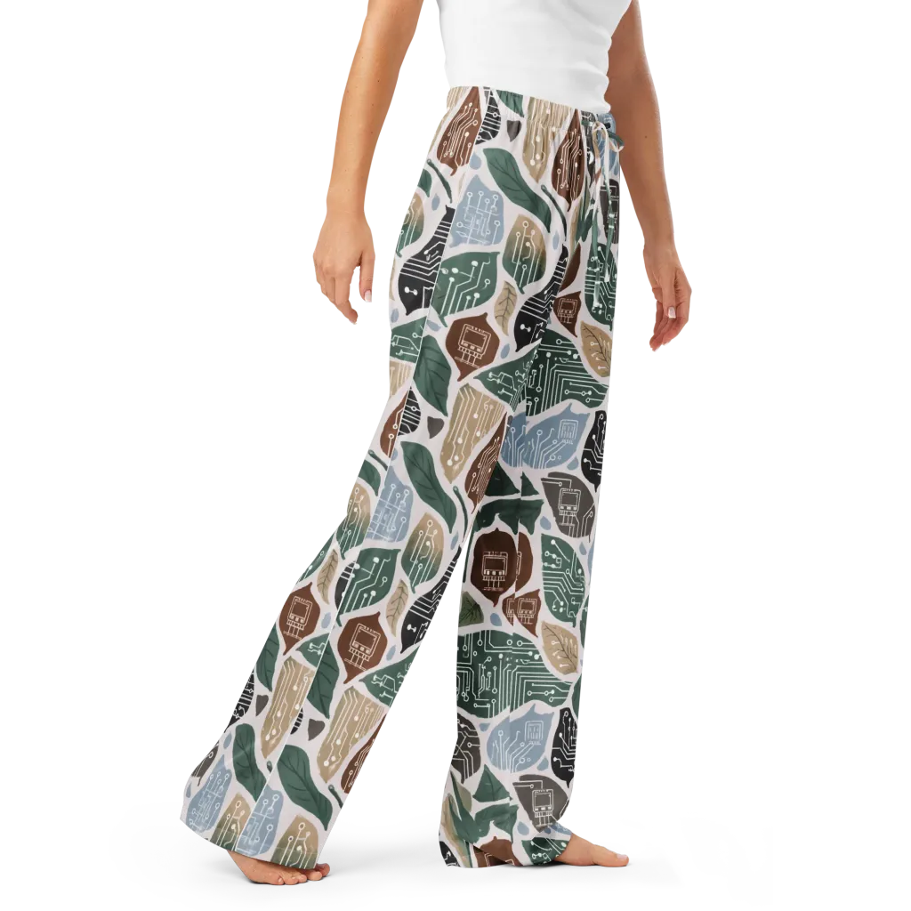 Botanical Logic on Women's Pajama Pants — Right Front