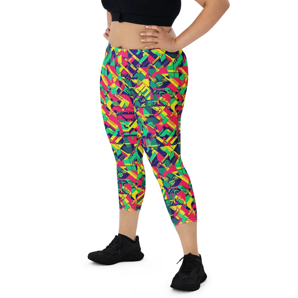 Hypercolor Relay on Capri Leggings — Front
