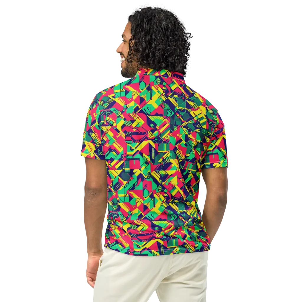 Hypercolor Relay on Men's Slim Fit Polo Shirt — Back