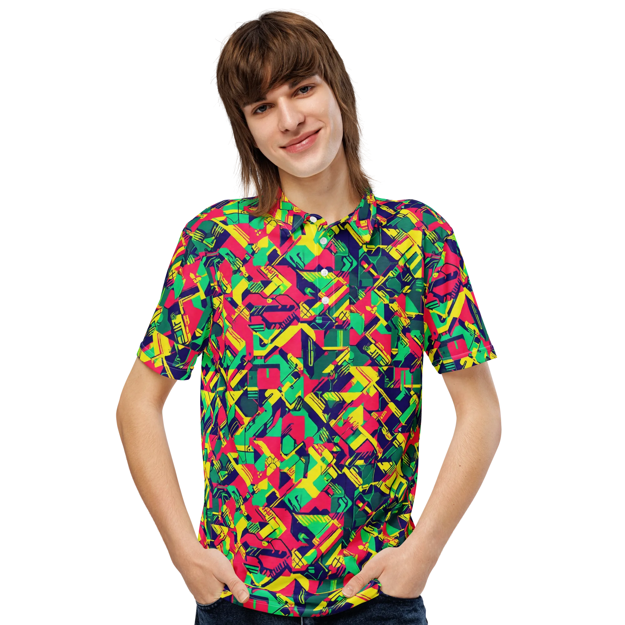Hypercolor Relay on Men's Slim Fit Polo Shirt — Front