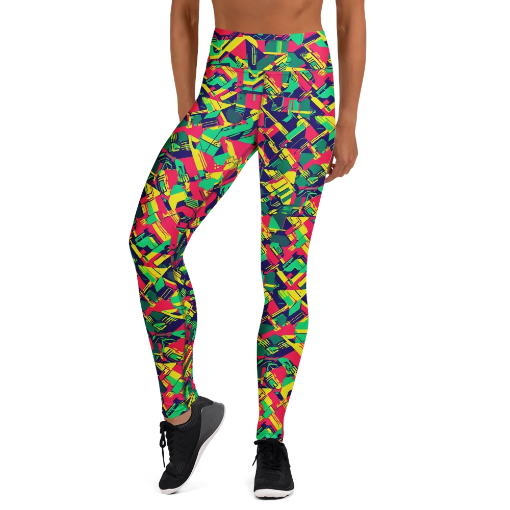 Hypercolor Relay on Yoga Leggings — Front