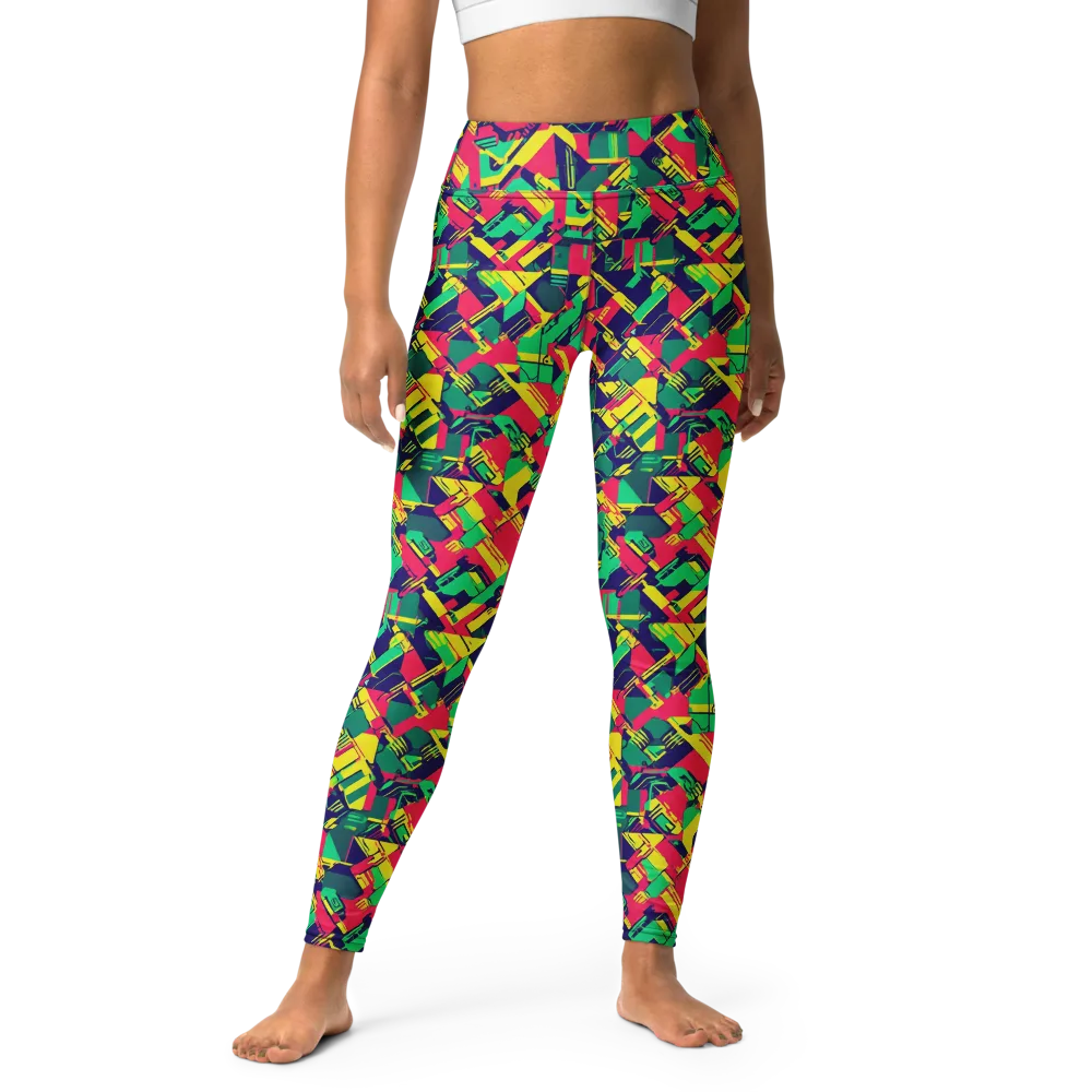 Hypercolor Relay on Yoga Leggings — Front