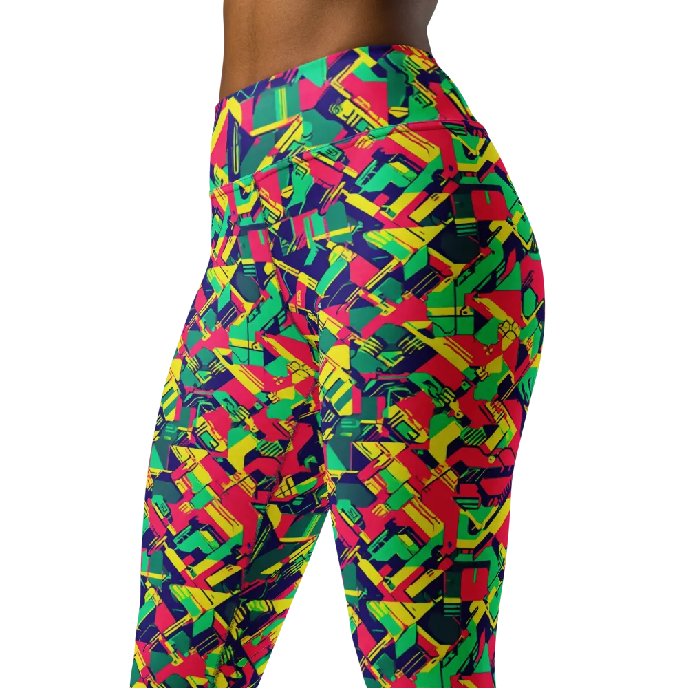 Hypercolor Relay on Yoga Leggings — Left Front