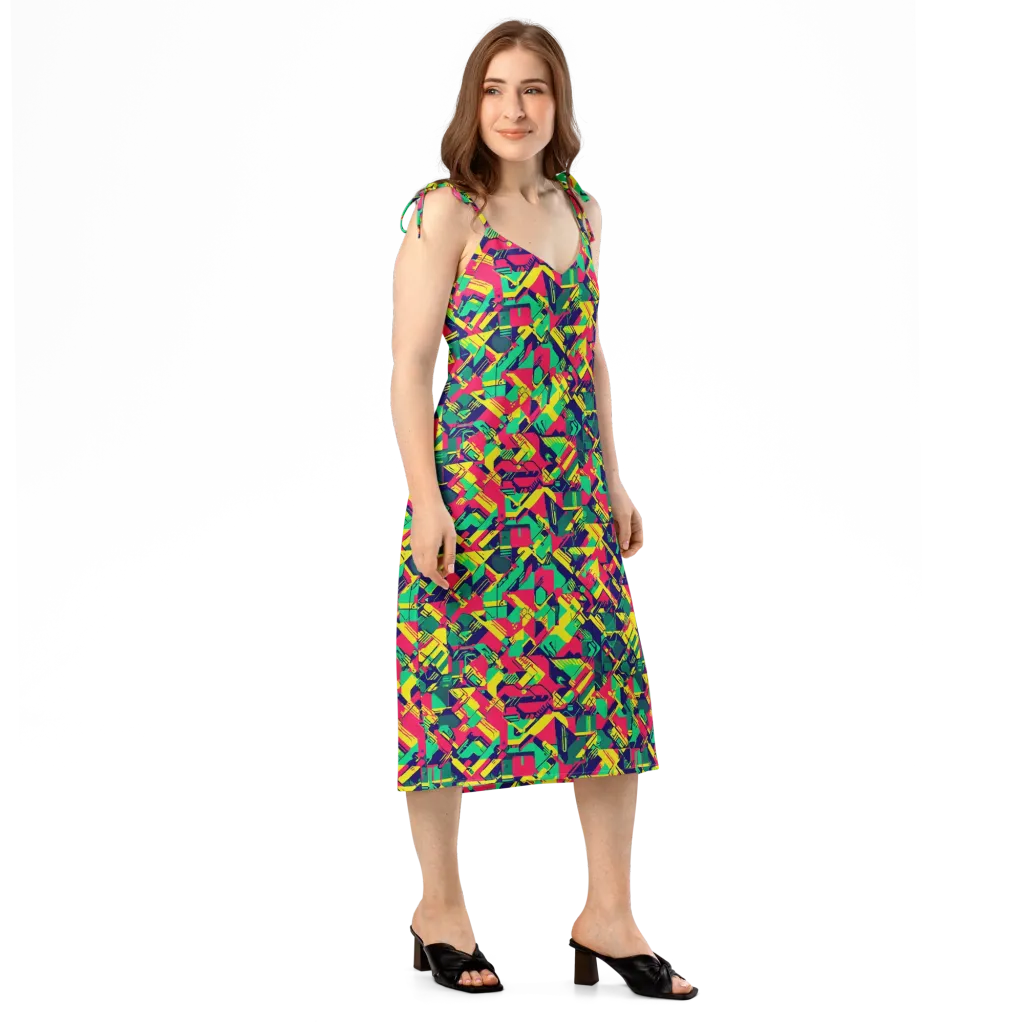 Hypercolor Relay on Slip Dress — Right Front