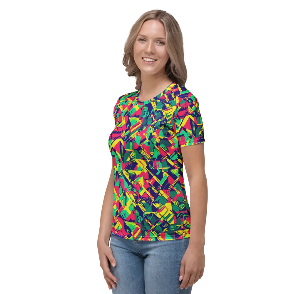 Hypercolor Relay on Women's Crew Neck T-Shirt — Left