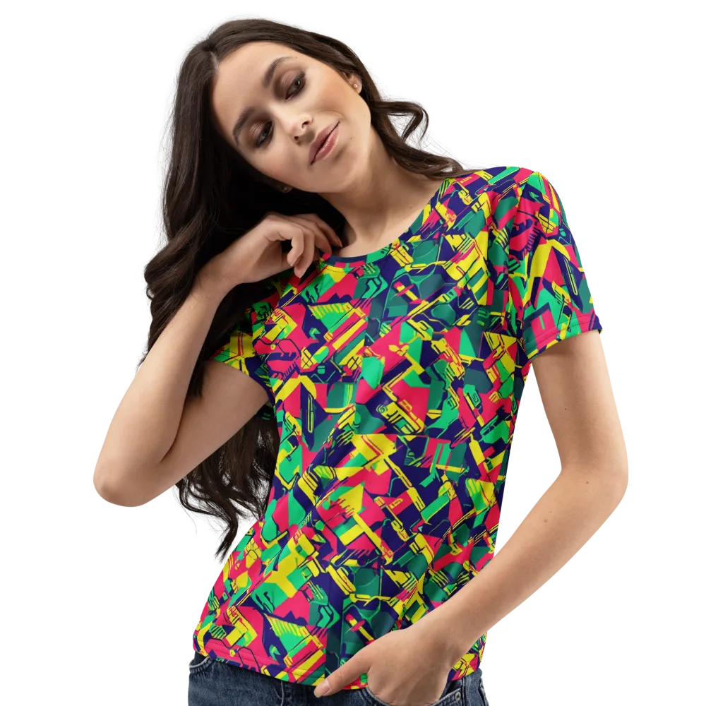 Hypercolor Relay on Women's Crew Neck T-Shirt — Left Front