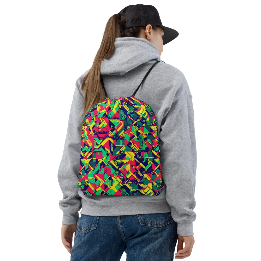 Hypercolor Relay on Drawstring Bag — Front