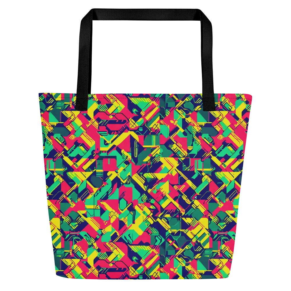 Hypercolor Relay on Large Tote Bag W/ Pocket — Front