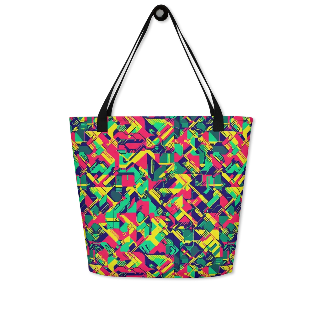 Hypercolor Relay on Large Tote Bag W/ Pocket — Front