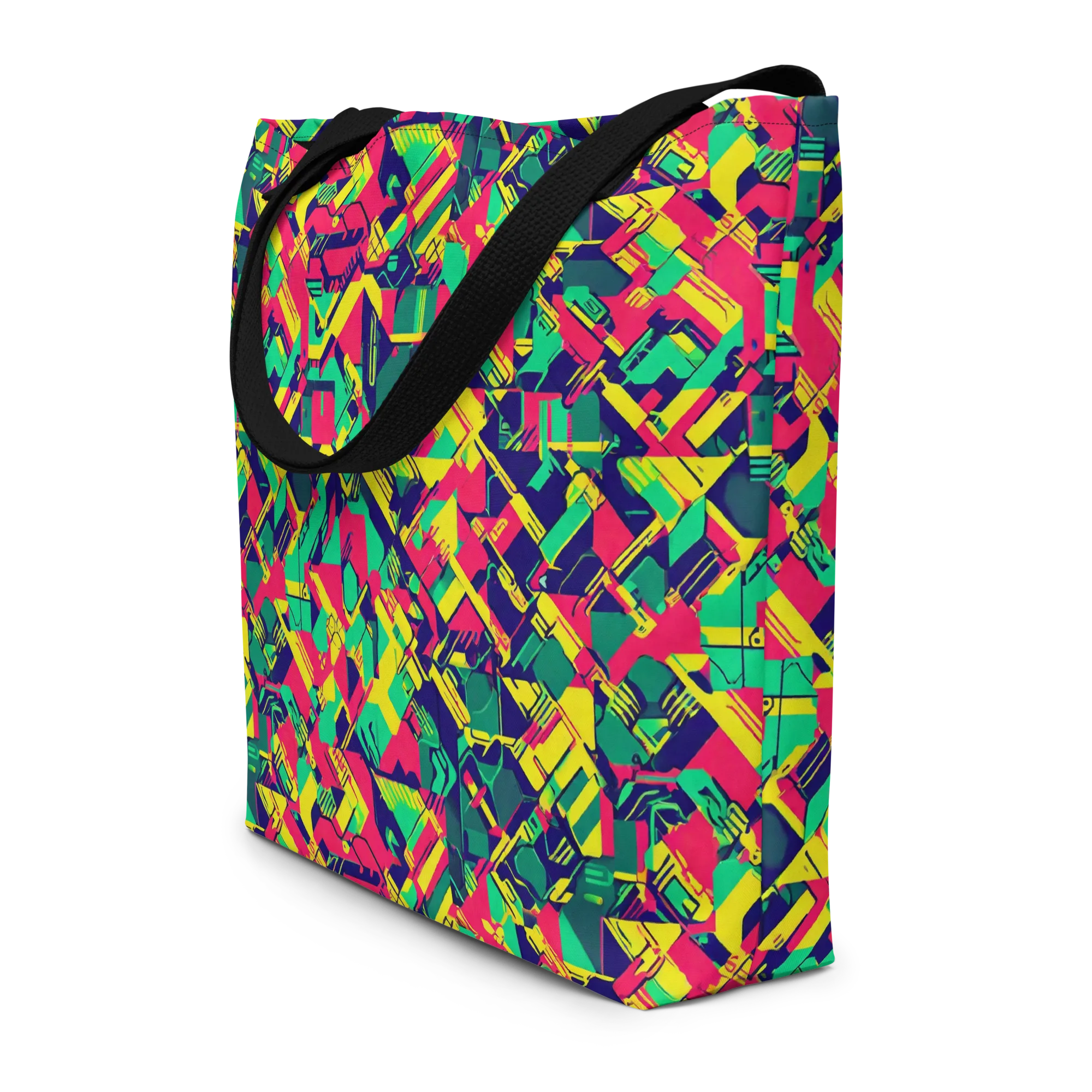 Hypercolor Relay on Large Tote Bag W/ Pocket — Front