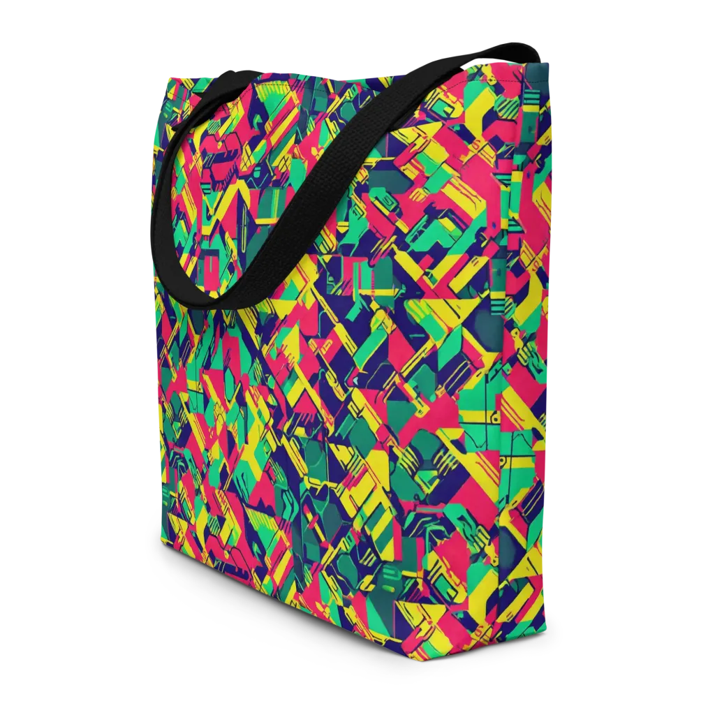 Hypercolor Relay on Large Tote Bag W/ Pocket — Front